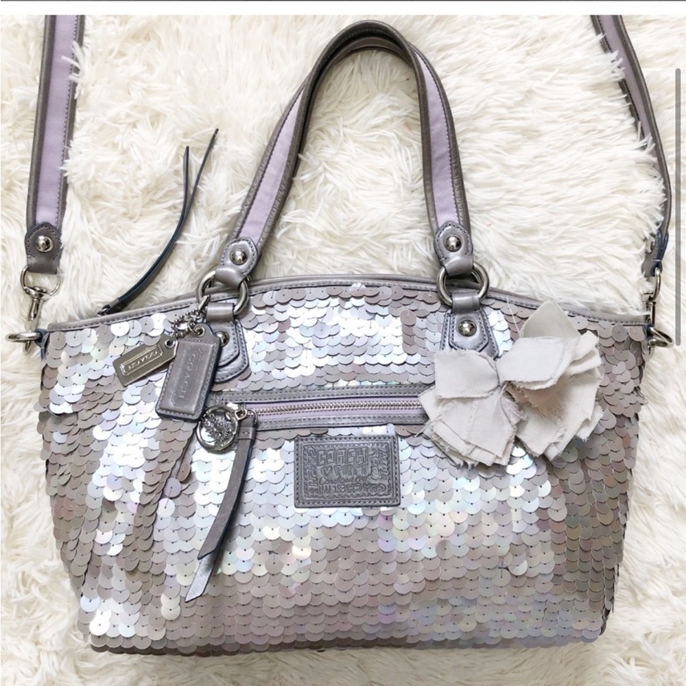 Coach Poppy Special Ed Sequin Editorial Rocker Bag